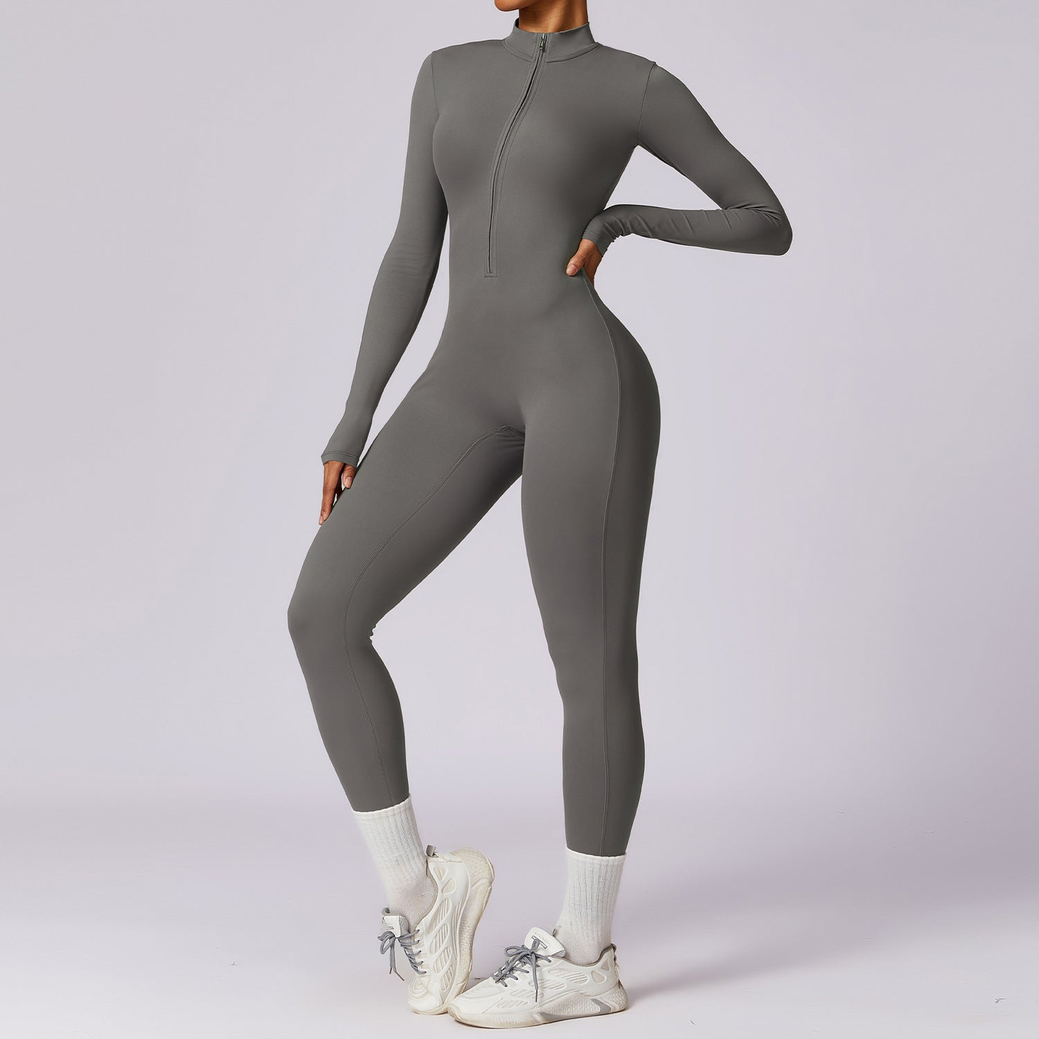 Long Sleeve Yoga Bodysuit — High Intensity