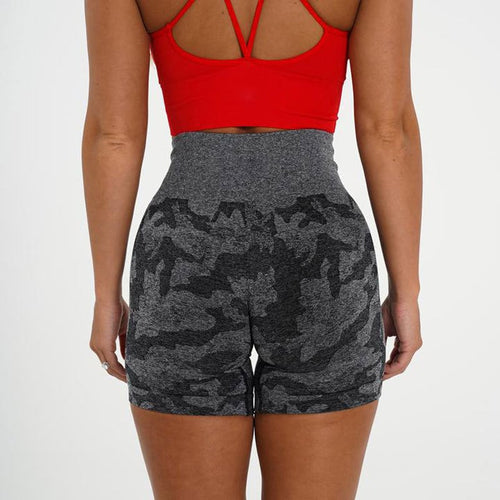 Camo Jacquard Seamless Gym Shorts