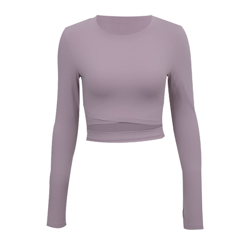 Tight-Fitting Navel-Baring Sports Yoga Gym Wear