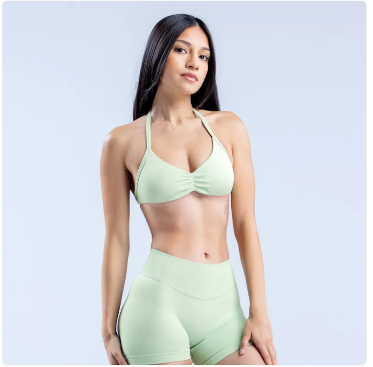 Women's Halter Back Sports Bra — Stylish & Supportive Gym Bra