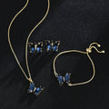 Women's Butterfly Zircon Bridal Jewellery Set — Wedding Accessories in 17 Colours