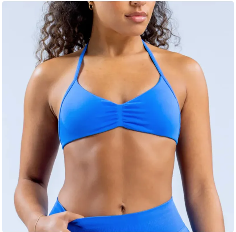 Women's Halter Back Sports Bra — Stylish & Supportive Gym Bra