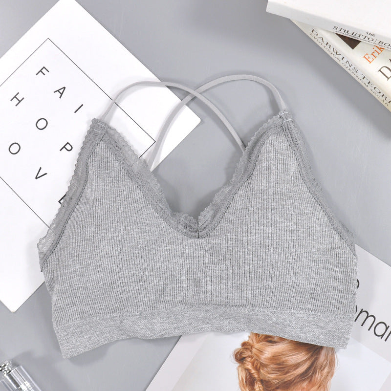 Lace Beauty Back Yoga Bra with Suspenders — Women's Sports Bra