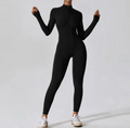 Flex Fit Zip Jumpsuit — Women's One-Piece Gym Workout Suit