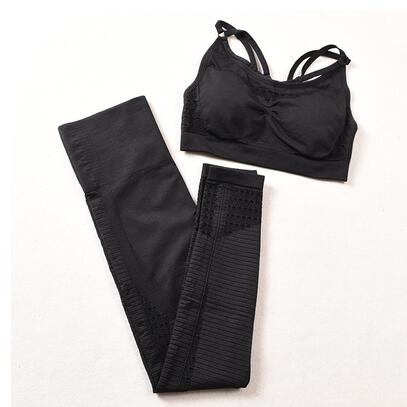 Seamless Yoga Set — High-Waist Leggings & Sports Bra for Women