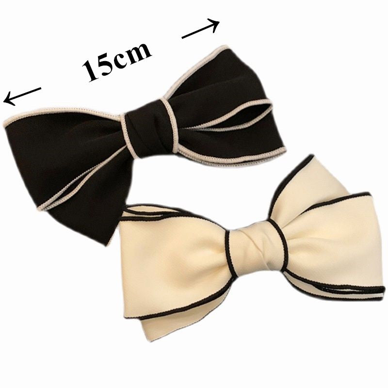 Elegant French Fairy Red Bow Hair Clip