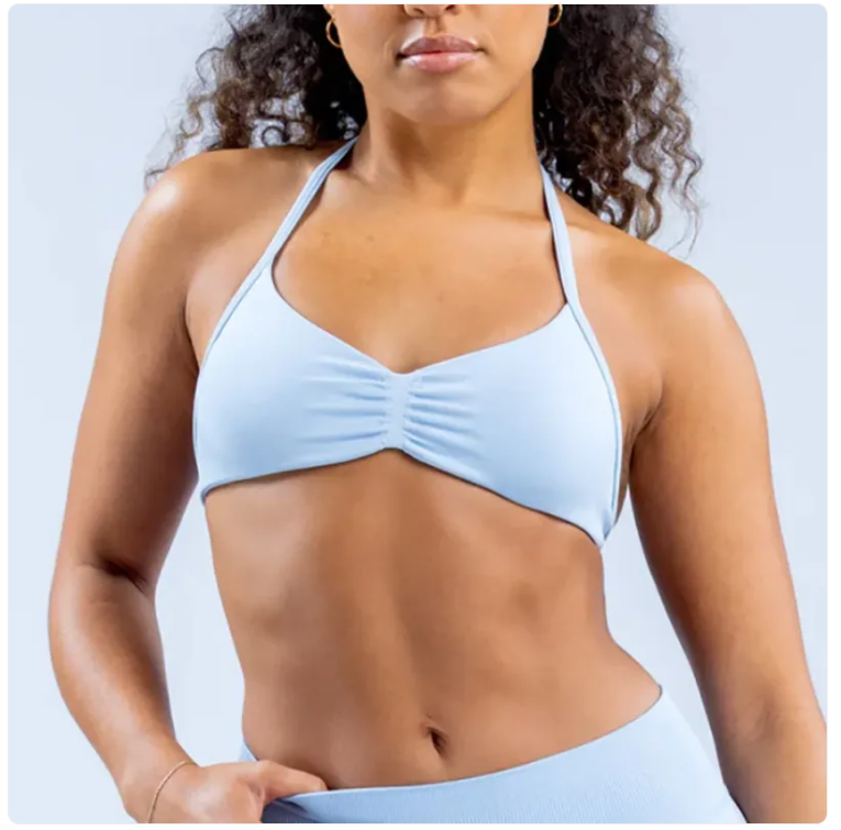 Women's Halter Back Sports Bra — Stylish & Supportive Gym Bra