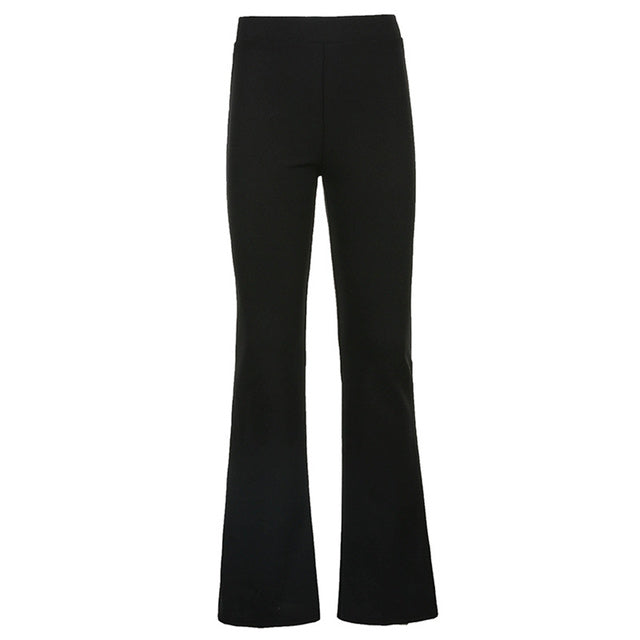 High Waist Casual Byxor Dam — Stretch & Snygg Passform